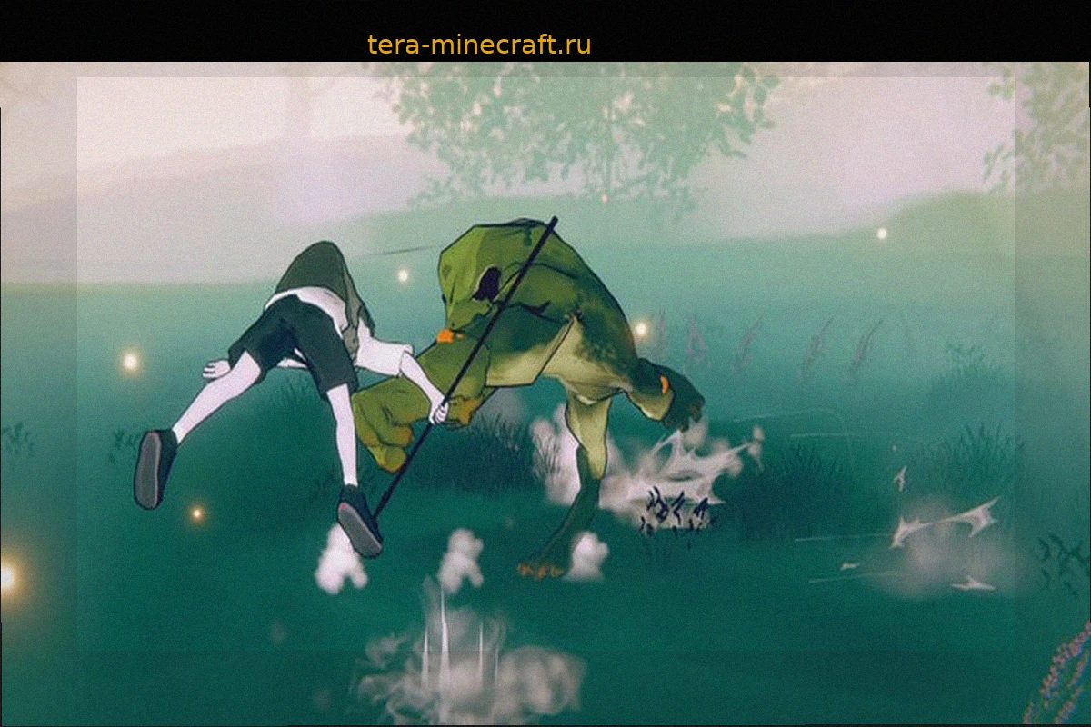 Punch a buff frog and try not to let it hit you back with its massive tongue in the frenetic BREKEKEKEX